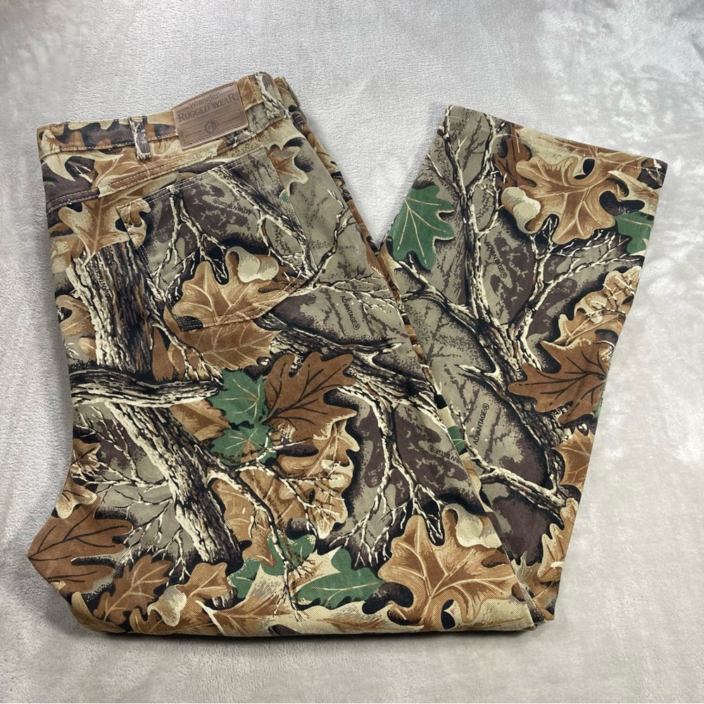 Vintage Wrangler Rugged Jeans Camo Realtree Advantage Pants 46x30